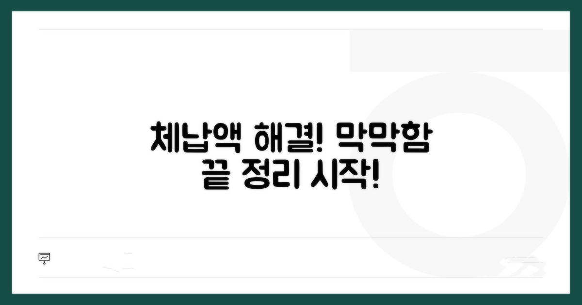 체납액 정리, 막막함 해소하기