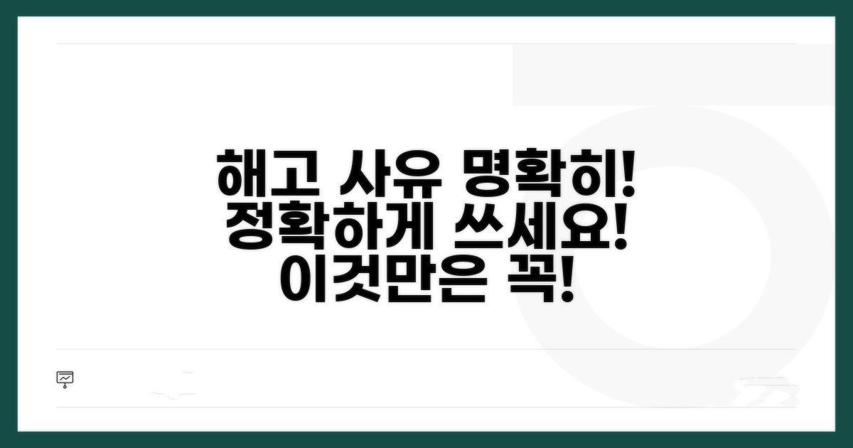 정확한 해고 사유 명시 방법