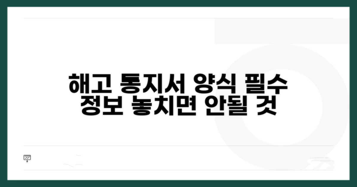 해고 통지서 기본 양식 필수 정보