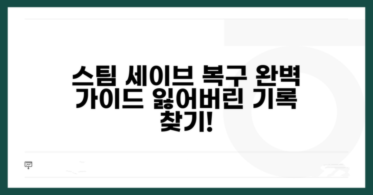스팀 게임 진행 상황 복구 핵심 방법