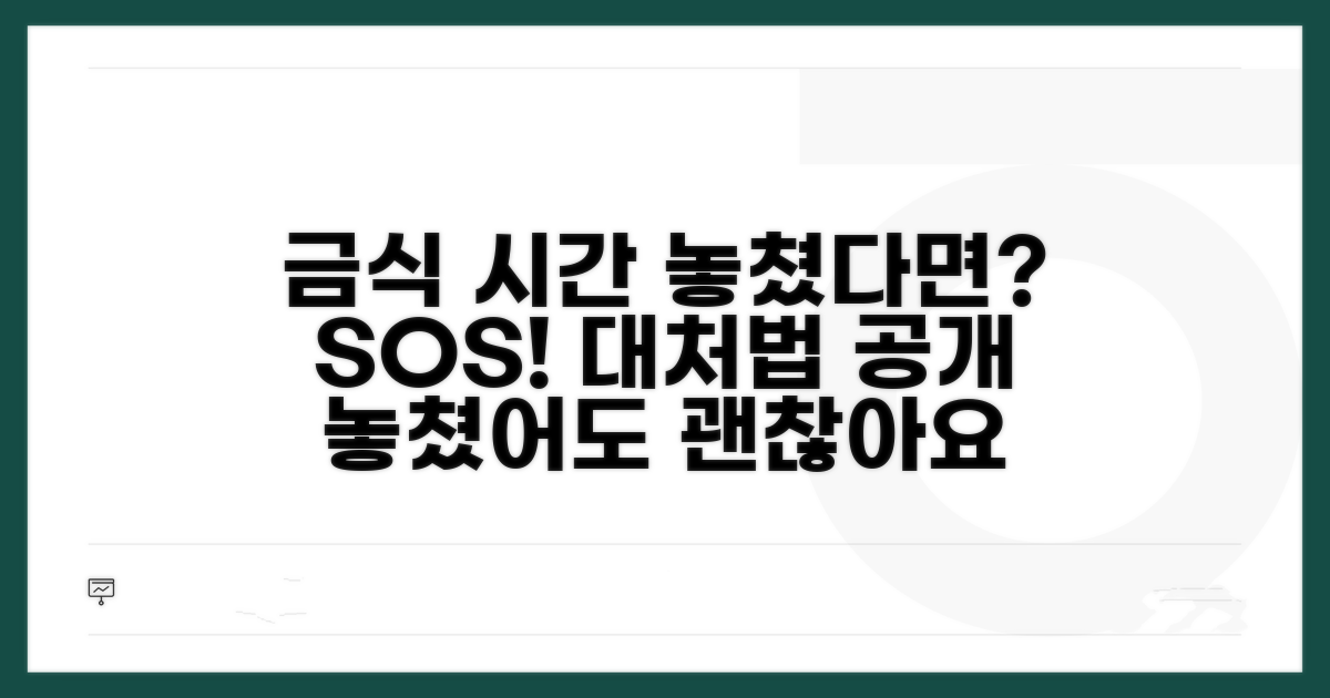 금식 시간 놓쳤다면? 대처법 알아보기
