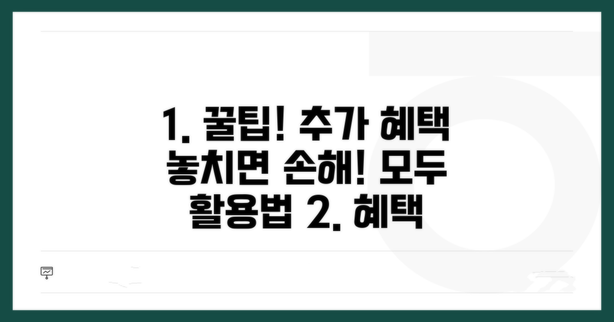 추가 혜택 활용 꿀팁 모음