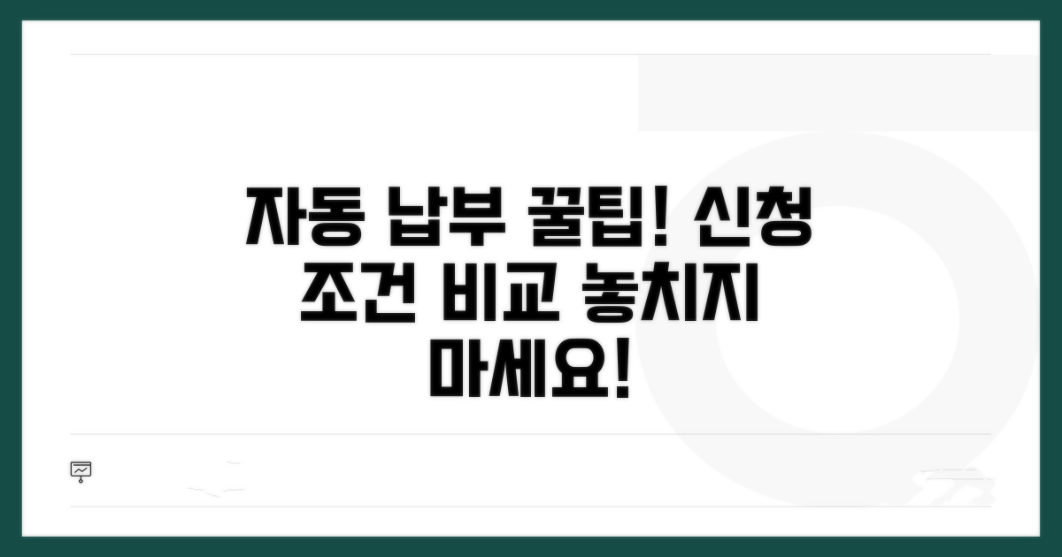 자동 납부 신청 및 조건 비교