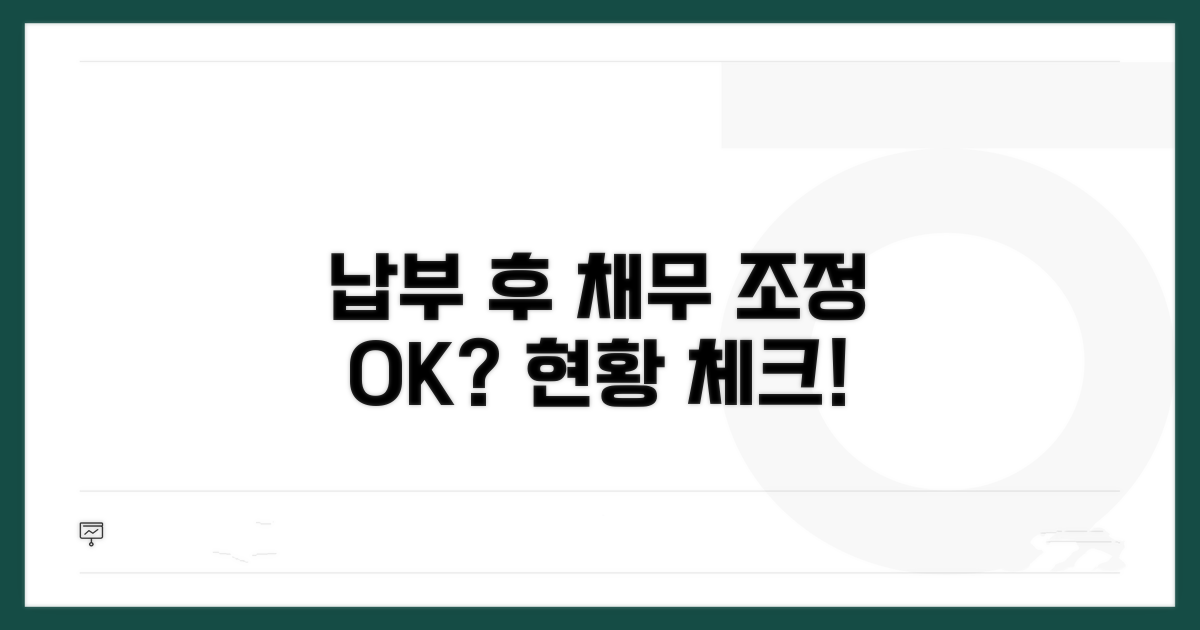 납부 후 채무 조정 현황 체크