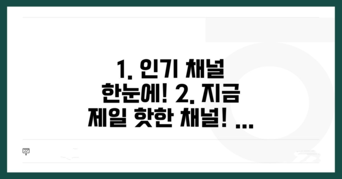 어떤 채널이 인기 있는지 한눈에!