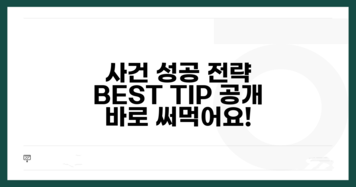 사건 성공 사례와 팁