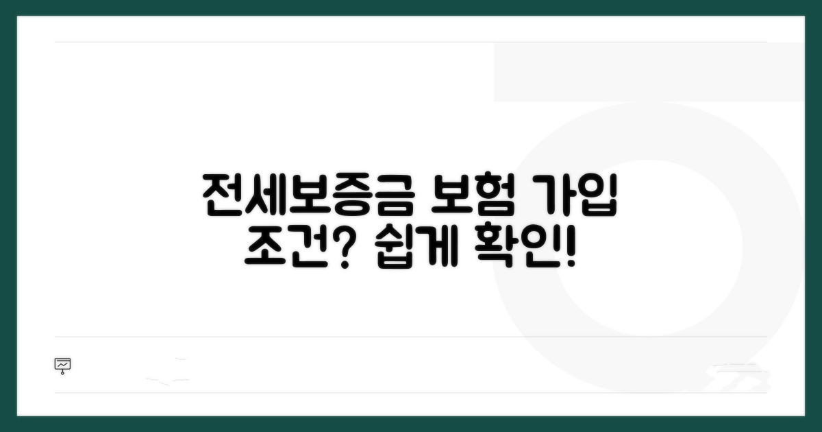 전세보증금 보증보험 가입 조건