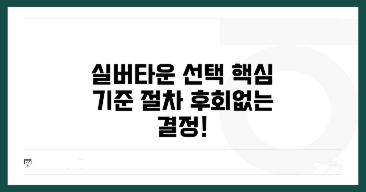 실버타운 선택 기준과 절차