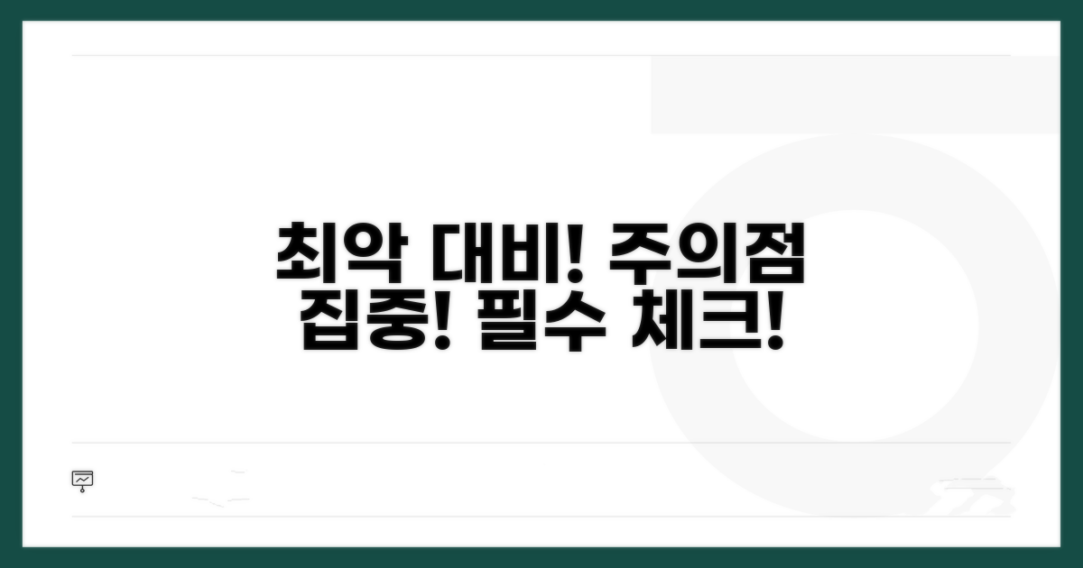 주의할 점과 최악의 경우 대비