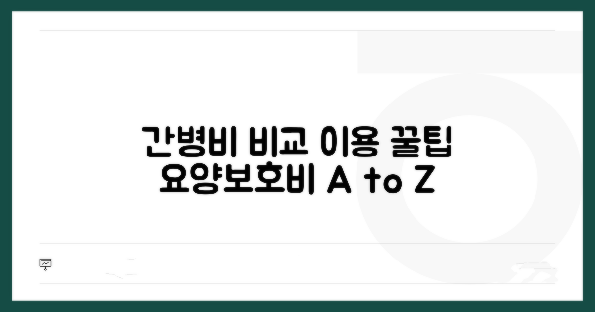 간병인, 간병이용, 요양보호비 비교