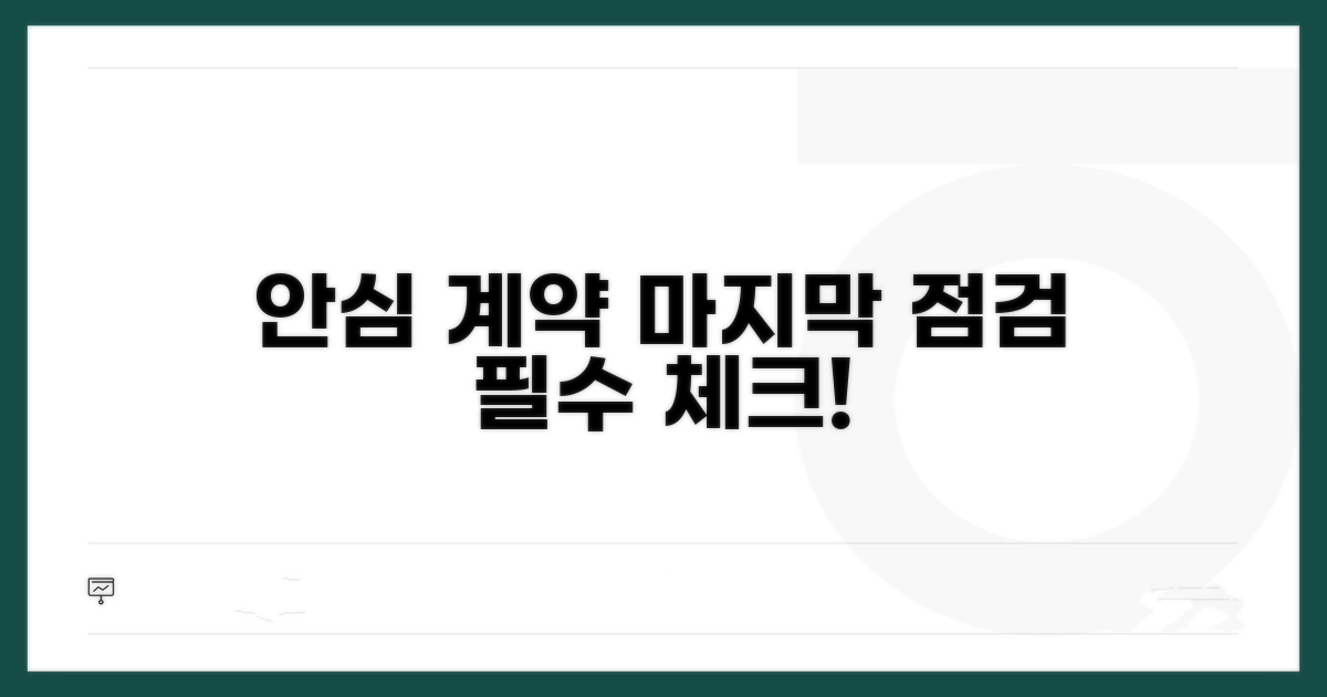 안심 계약 위한 마지막 점검