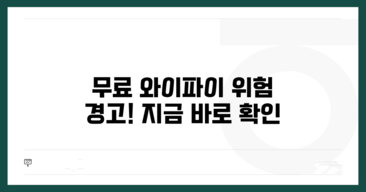 무료 와이파이 연결 시 주의사항