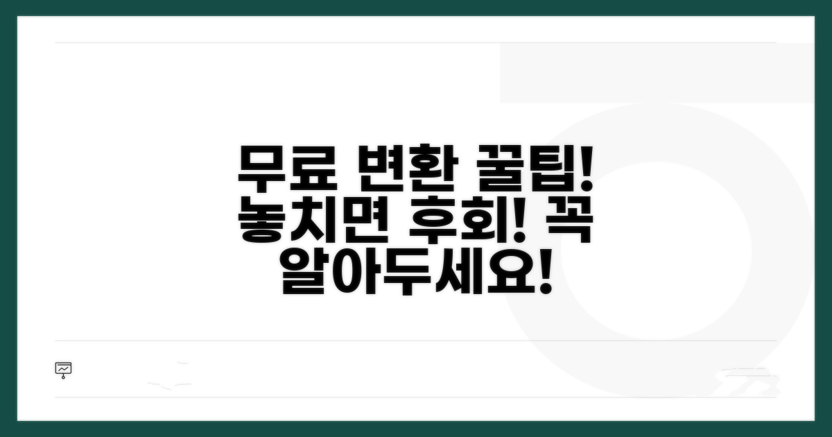 무료 변환 시 주의할 점