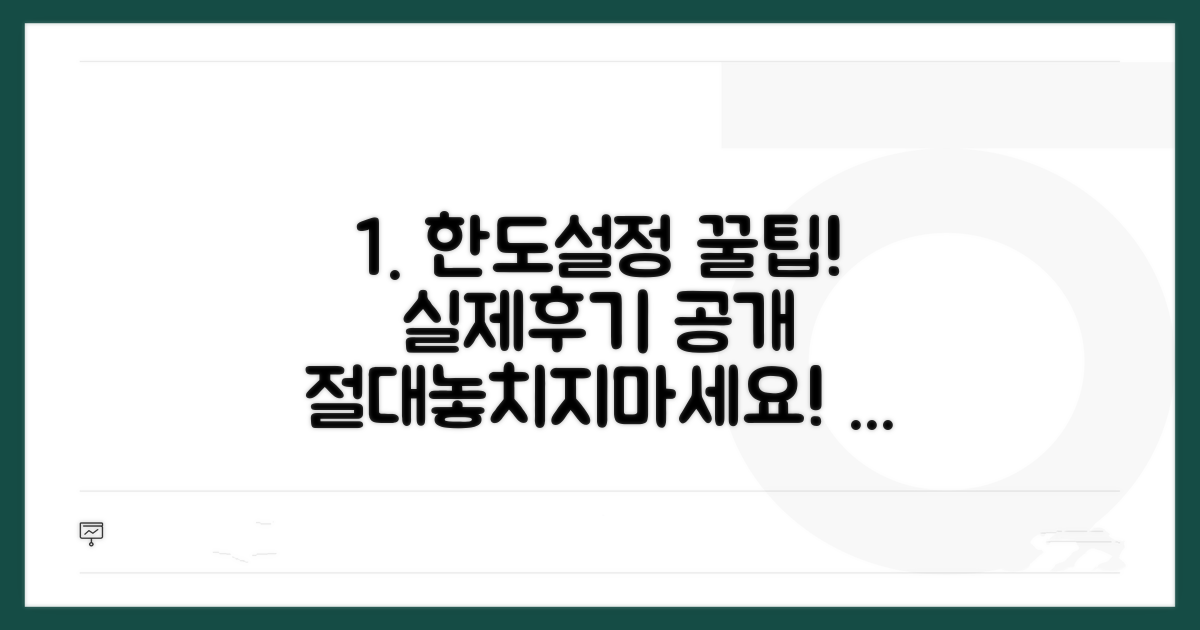 실제 후기 기반 한도 설정 노하우